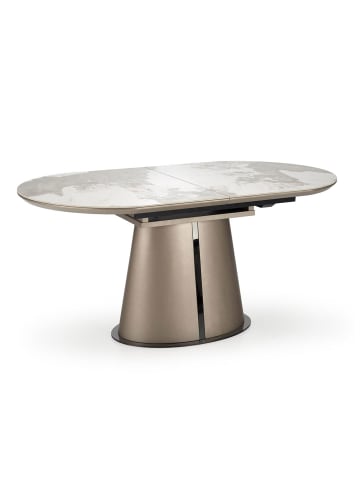 Feldmann-Wohnen Esstisch Robinson beige Marmor | Cappuccino 160-220 / 90 / 75cm