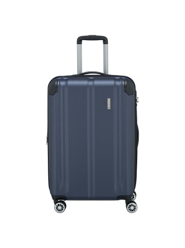 travelite City - 4-Rollen-Trolley erw. M 68 cm (rot) in marine