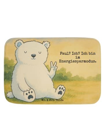 Mr. & Mrs. Panda Badvorleger Eisbär Faul Design mit Spruch in Weiß