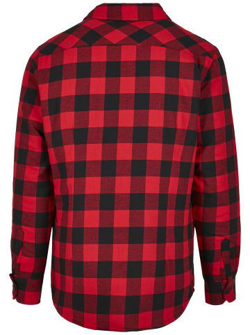 Urban Classics Long Sleeve Shirt in black/red