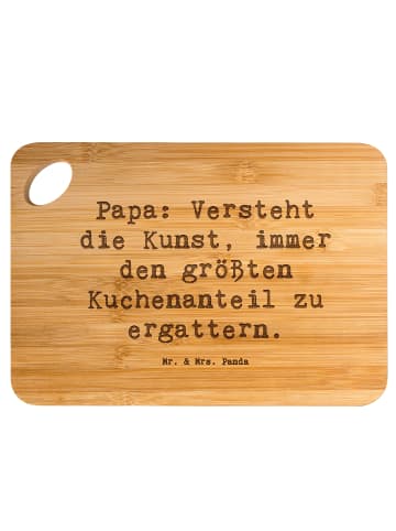 Mr. & Mrs. Panda Schneidebrett Spruch Papa Kuchenmeister mit Spruch in Braun
