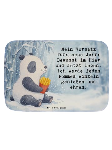 Mr. & Mrs. Panda Badezimmerteppich Panda Winter Pommes Design mi... in Weiß