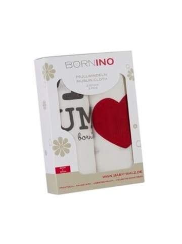 Bornino 2er-Pack Mullwindeln 80x80 cm in Weiß