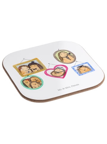 Mr. & Mrs. Panda Tischuntersetzer Igel Familie ohne Spruch in Weiß