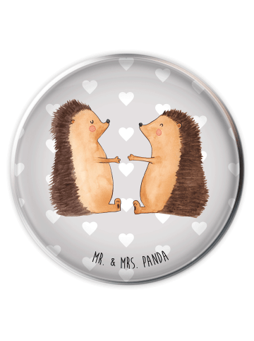 Mr. & Mrs. Panda Waschbecken Stöpsel Igel Liebe ohne Spruch in Grau Pastell
