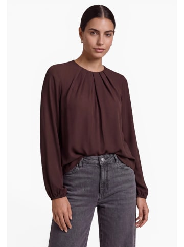 Zero  Business-Bluse unifarben in Black Coffee
