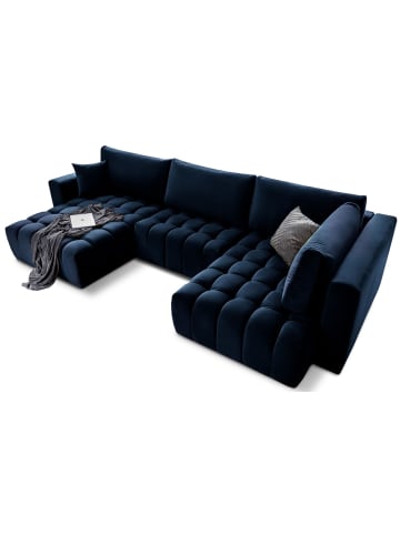 MF Design Bonita Recamiere Links in Navyblau -  (L) 175 x (B) 350 x (H) 92 cm