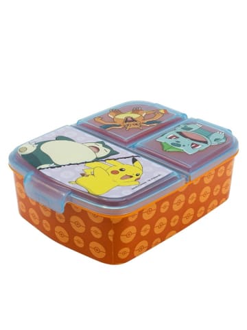 Pokémon Pokemon Kinder Brotdose – Lunchbox mit 3 Fächern in Orange