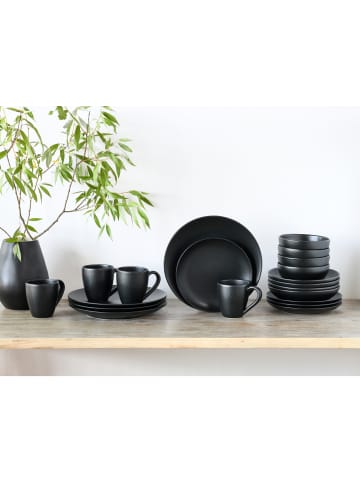 CreaTable Magic Black Coupe , Geschirrset, Kombiservice 20 teilig in Schwarz