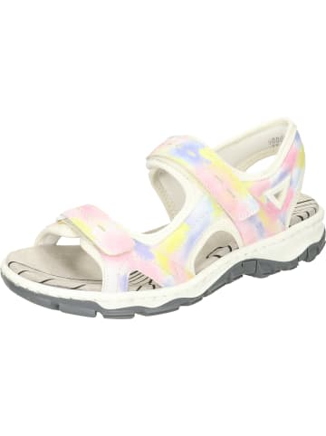 rieker Komfort-Sandalen in weiss-aquarell/reinweiss