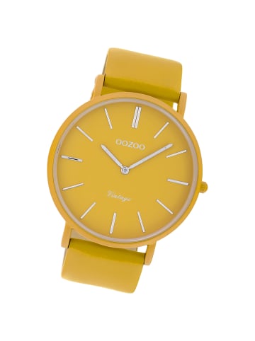 Oozoo Analog-Armbanduhr Oozoo Vintage Series gelb groß (ca. 44mm)