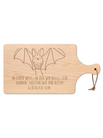 Mr. & Mrs. Panda Frühstücksbrett Fledermaus Flügel mit Spruch in Transparent