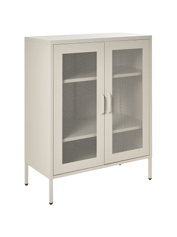 Beliani Sideboard WAKATIPU in Beige - (W) 80 x (H) 102 x (L) 40 cm