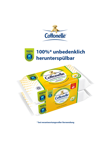 Cottonelle Feuchtes Toilettenpapier Kamille & Aloe Vera Duo-Pack 6 x 84 Stk