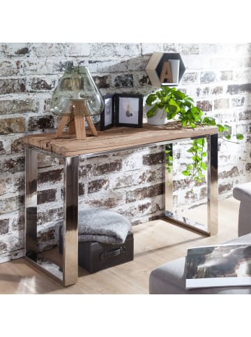KADIMA DESIGN Konsolentisch 115x76x46 cm Massiv-Holz Natur, Konsole rustikal