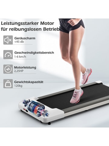 COSTWAY 2 in 1 Laufband Walking Pad in Grau