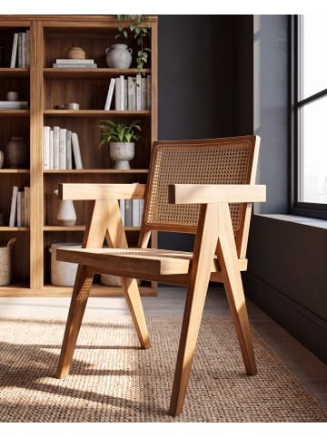 Esszimmerstuhl WESTBROOK in Naturfarben/Braun - (W) 55 x (H) 82 x (L) 52 cm