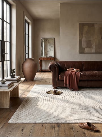 KADIMA DESIGN Teppich Kurzflor Geometrisch pflegeleicht Wohnzimmer Schlafzimmer Flur in Creme