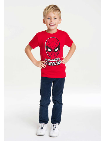 Logoshirt T-Shirt Spider-Man Mask in rot