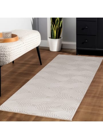 KADIMA DESIGN Teppich Kurzflor Raumtiefe-Muster Polypropylen Wohnzimmer in Beige