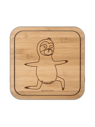 Mr. & Mrs. Panda kork untersetzer Faultier Yoga ohne Spruch in Transparent