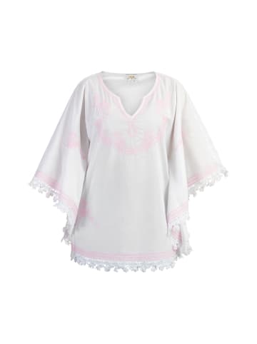 usha FESTIVAL Poncho in Weiss Pink