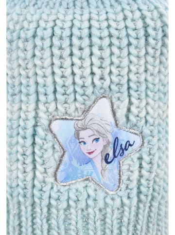 Disney Frozen Wintermütze mit Bommel Elsa und Anna in Blau