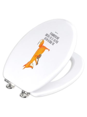 Mr. & Mrs. Panda WC Deckel Fuchs Gitarre mit Spruch in Weiß