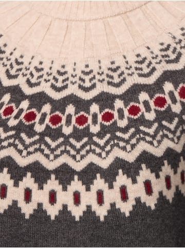 Marie Lund Strickpullover in grau beige - 0006