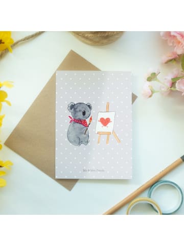 Mr. & Mrs. Panda babykarte Koala Künstler ohne Spruch in Grau Pastell