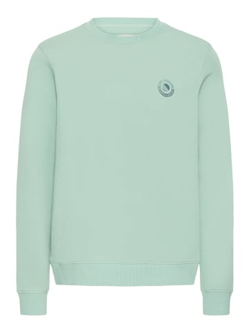 BLEND Modisches Sweatshirt Langarm Stickerei Rundhals in Grün