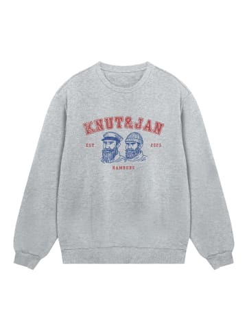 F4NT4STIC Sweatshirt Knut & Jan Hamburg Vintage Seemänner in grau meliert