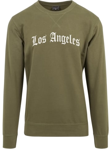 Mister Tee Pullover "Los Angeles Wording Crewneck" in Grün