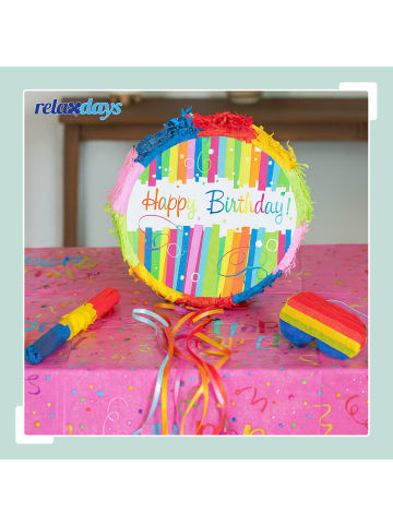 relaxdays 3-tlg. Pinata Set "Happy Birthday" in Bunt
