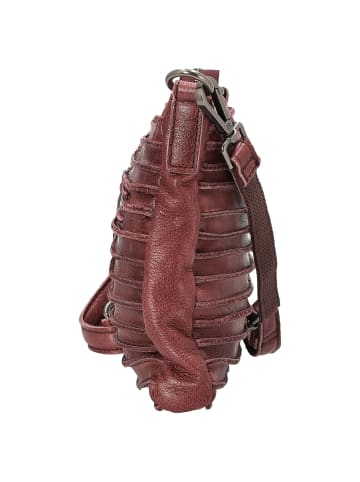FREDs BRUDER Riffel Crossbag - Umhängetasche 27 cm (toffee) in barolo red