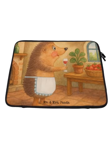 Mr. & Mrs. Panda Notebook Tasche Igel Wein Design ohne Spruch in Weiß