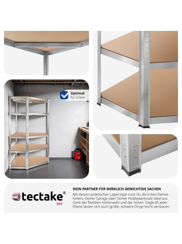 tectake Steckregale, abgerundete Kanten, bodenschonende Kunststoffkappen