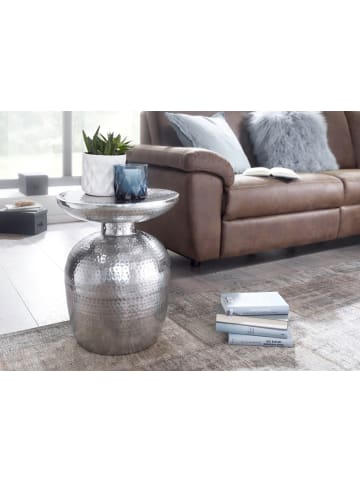 FineBuy Beistelltisch in Silber / Aluminium / 36x36x36