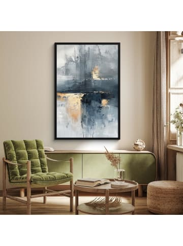 MuchoWow Poster mit Leiste  Grau