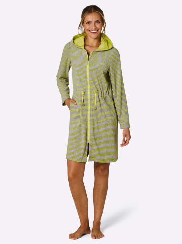 WITT WEIDEN Bademantel in grau-meliert-limone