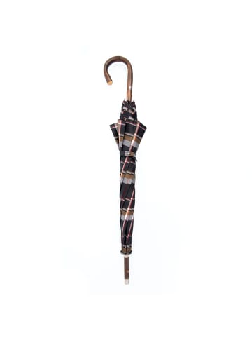 doppler Manufaktur Zürs Kastanie Stockschirm 91 cm ckeck black-brown