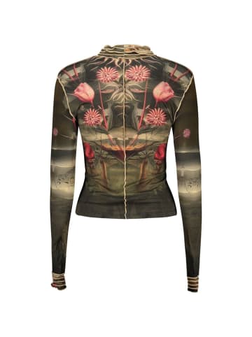 Desigual Schwarz Viskose Damen Langarmshirt
