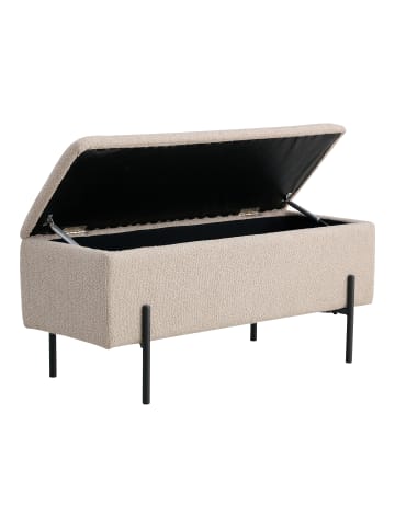 House Nordic Bank WATFORD mit Stauraum Beige Bouclé