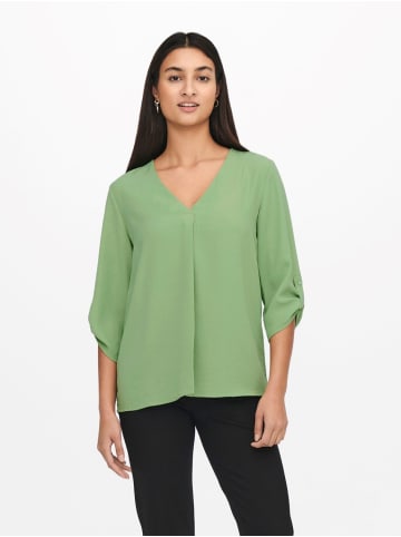 JACQUELINE de YONG Design Shirt TOP JDYDIVYA Freizeit Hemd V-Neck Bluse in Hellgrün