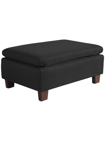 58 aufm Kessel POLSTERHOCKER Kaylil Flachgewebe schwarz