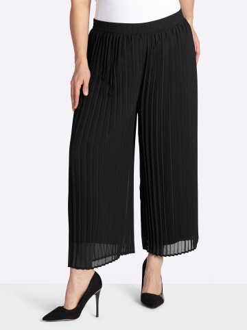 sheego Plisseehose in schwarz