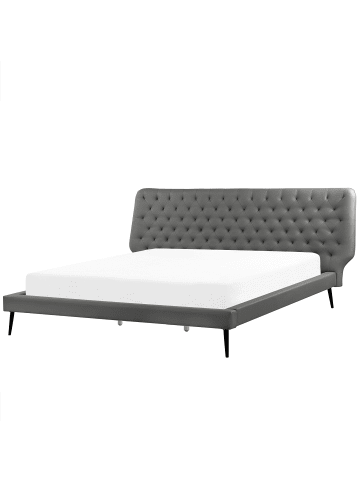 Beliani Doppelbett ESSONNE in Grau - (W) 228 x (H) 108 x (L) 219 cm