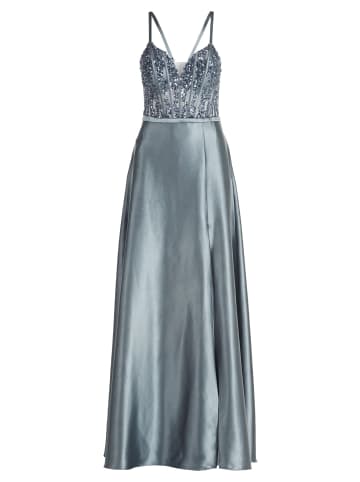 Vera Mont Abendkleid mit Stickerei in Platinum Grey
