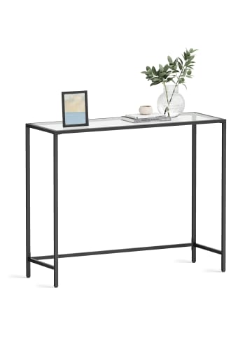 VASAGLE Konsolentisch Baris in Schwarz-Transparent - (B)100 x (H)80 x (T)35 cm