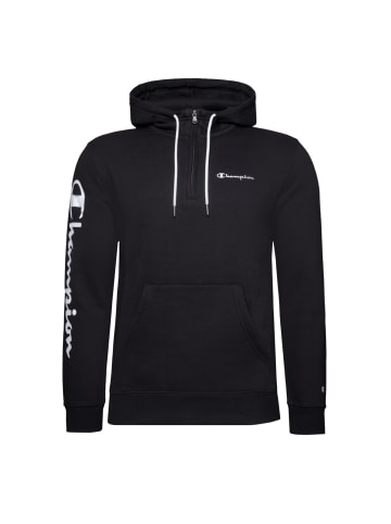 Champion Kapuzenpullover Hooded Half Zip in schwarz